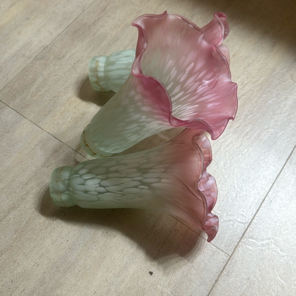 Lily flower glass lampshade tulip style glass
